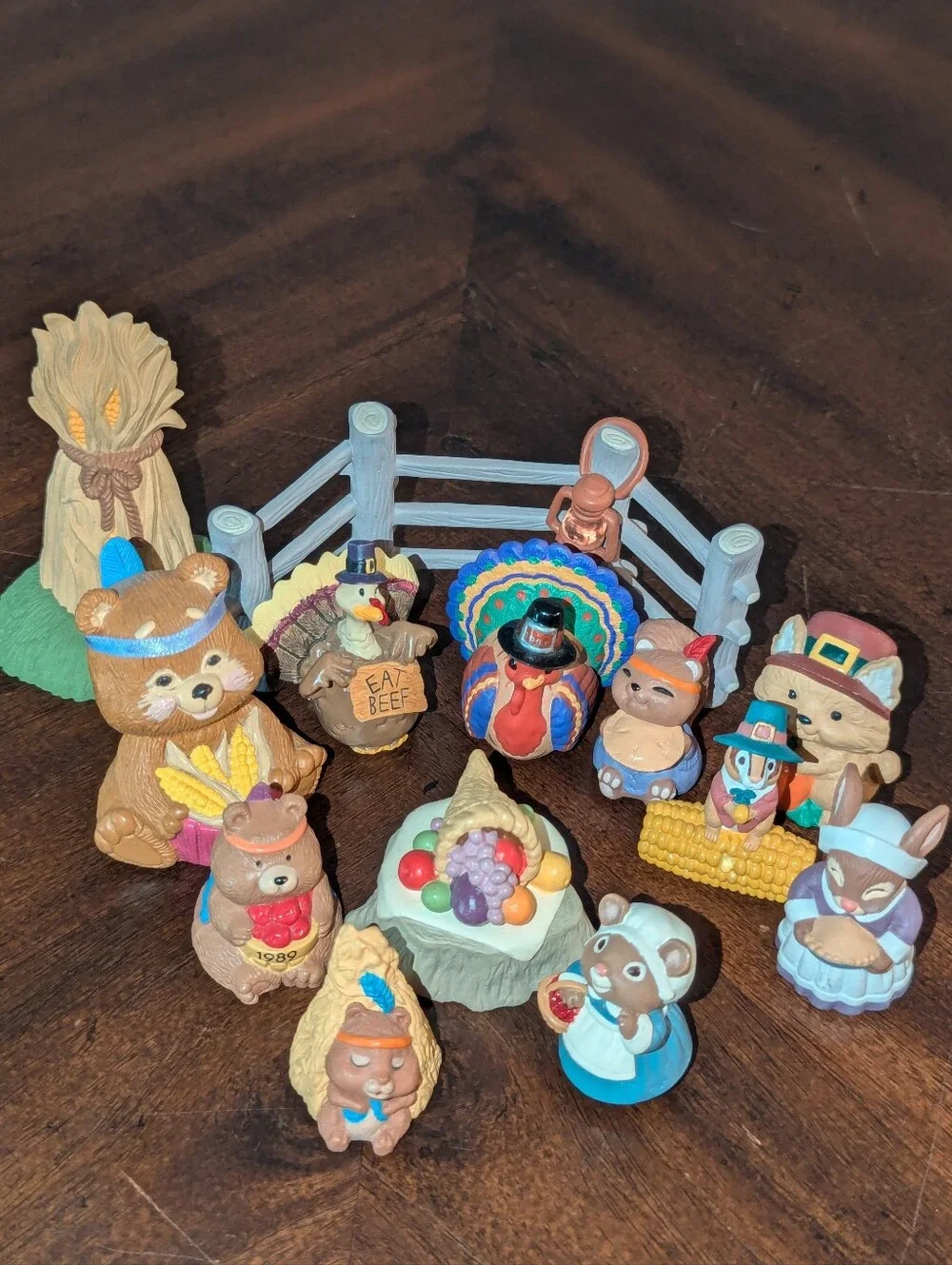 Hallmark Merry Miniature Thanksgiving Lot 13 Pieces